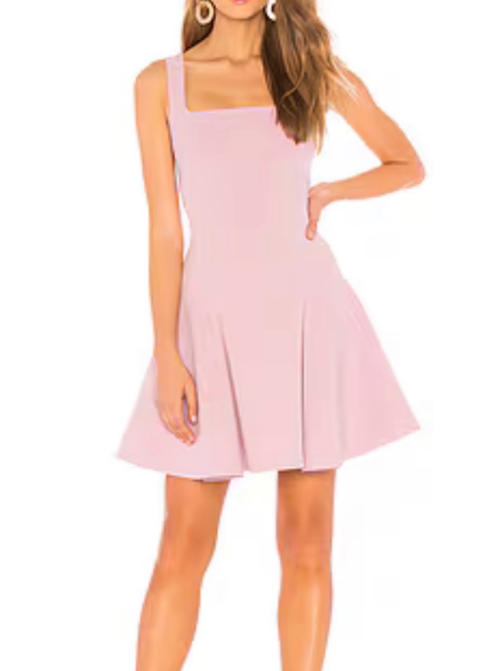 Elliatt Revolve Pavia Lilac Square-Neck Mini Dress
